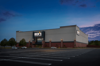 Exterior Night Shot Of Dick's Sporting Goods At South Shore Mall